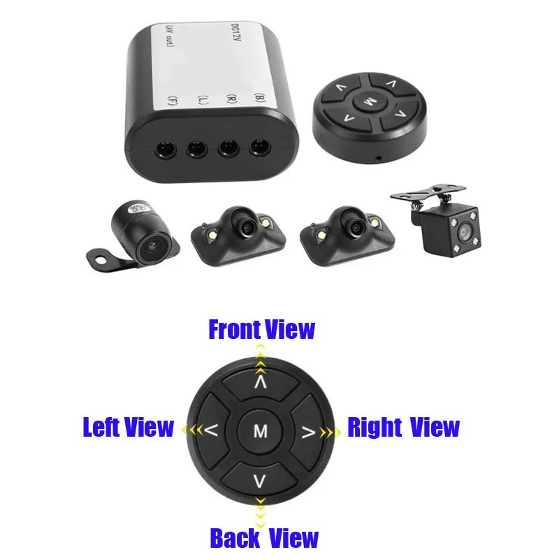 360 градусов, автомобильная парковочная камера, панорамная, авто парковка, вид птицы, Sysetem, 4 камеры, записывающая камера, передняя, задняя, левая, правая камера камера заднего вида