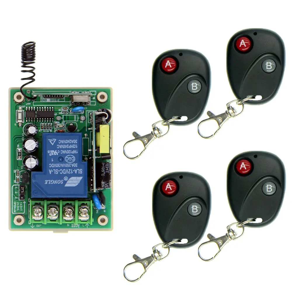 

AC 220V 110V 85-265V 30A 1CH 1 CH Intelligent RF Wireless Remote Control Switch System For LED Light / Door / Motor / Pump