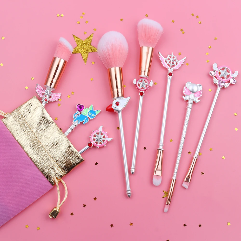 White Cardcaptor Sakura /Sailor Moon Makeup Brushes Set ...