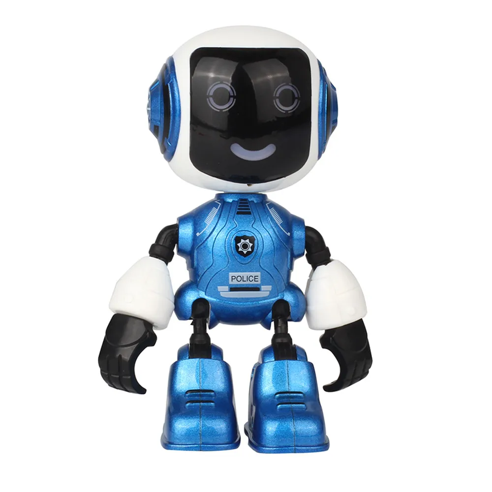 Electronic toys action figure talking toys Electric LED Sound Intelligent Alloy Robot Toys Novelty Phone Stand For Kids D301212