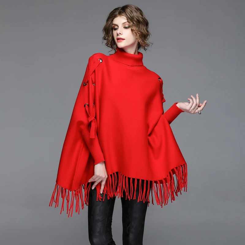 

warm luxury Spring autumn gorgeous Loose women's clothes knitting sweater Cloak Knitted top Sequoia Warm winter Free shipping