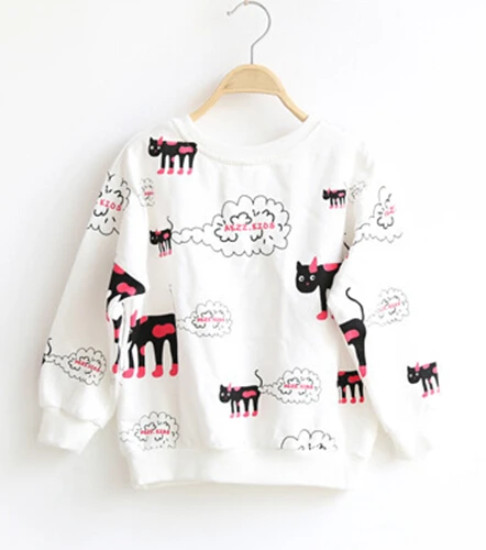 

2021 Autumn Children's Clothes Girls T-shirts Printed Long Sleeve Cotton Baby Girl T-shirts For Girls Kids O-neck Tshirt Tee