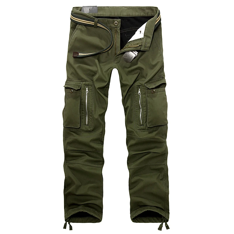 Зимние мужские толстые теплые флисовые Свободные Комбинезоны штаны для тренировок на открытом воздухе походные брюки с карманами на молнии военные брюки