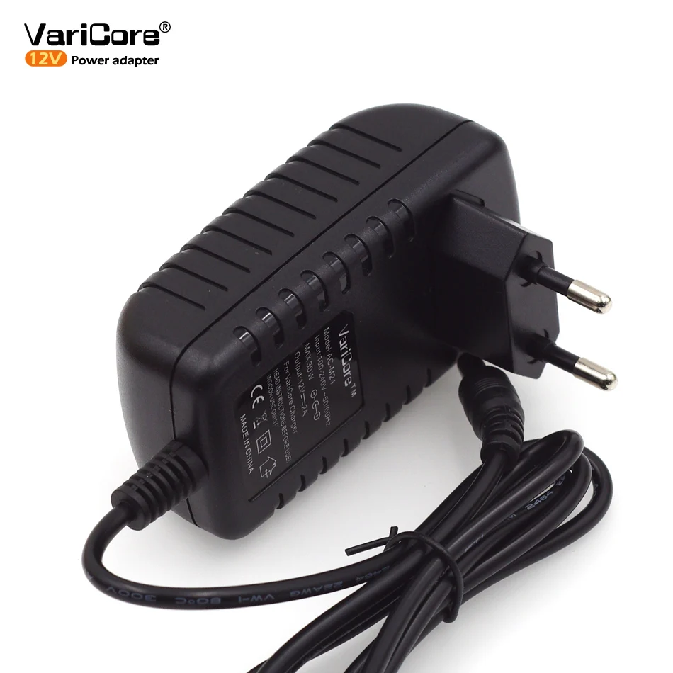 VariCore V-40 12V 2A Мощность адаптер 12В 18650 Батарея Зарядное устройство по стандартам ЕС/США штекер постоянного тока 5,5*2,1 мм Выход Питание