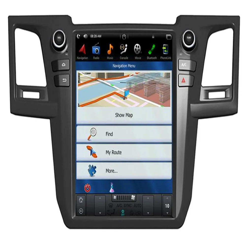 Best 2 DIN Android 9.0 Tesla Style 12.1" car radio GPS Navigation for Toyota Fortuner 2005-2014 2015 autoradio 2 din multimedi Stereo 5