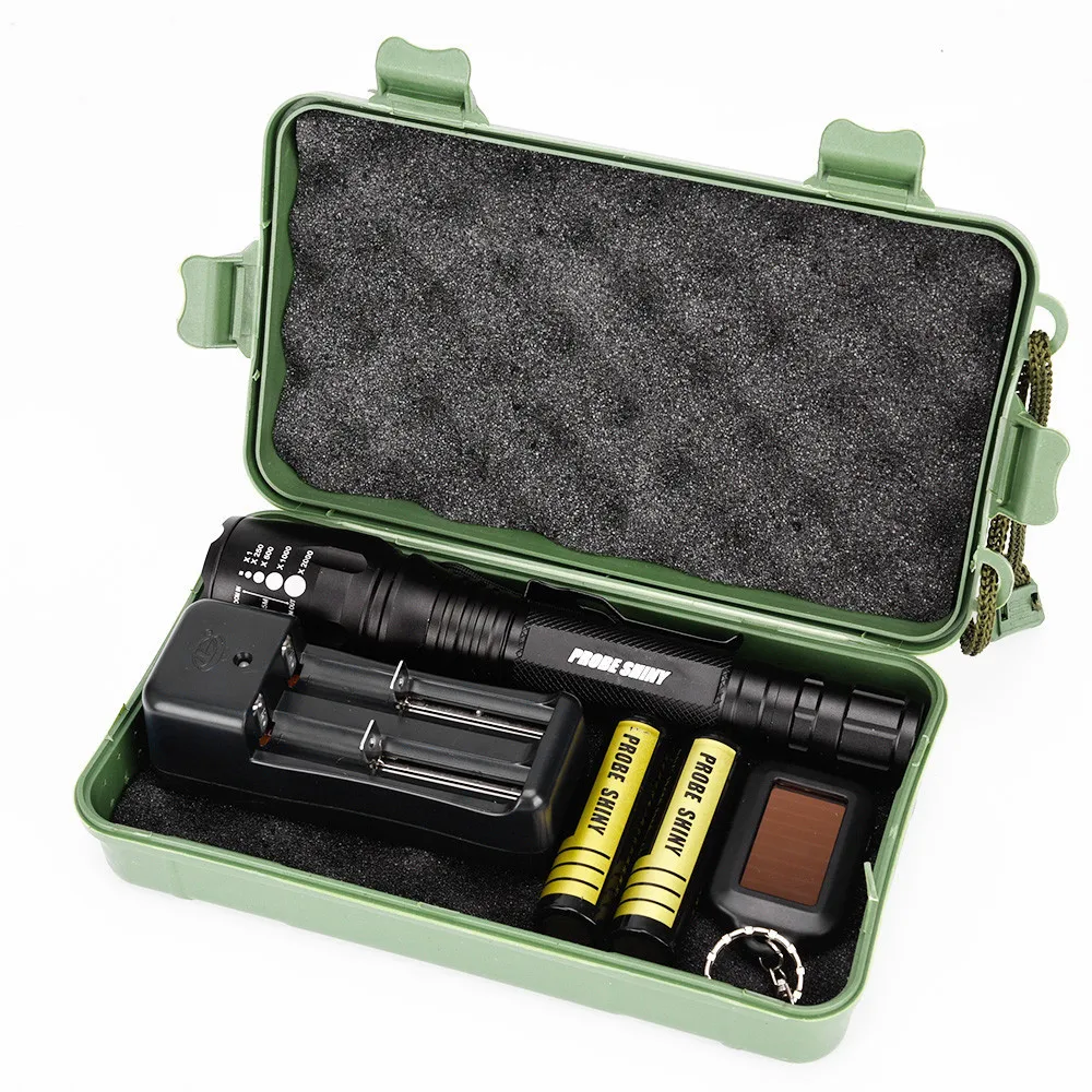 X800 Flashlight LED CREE XM L2 Tactical Zoom 2 Battery 18650 Included 5 mode outdoor 8000 lumens