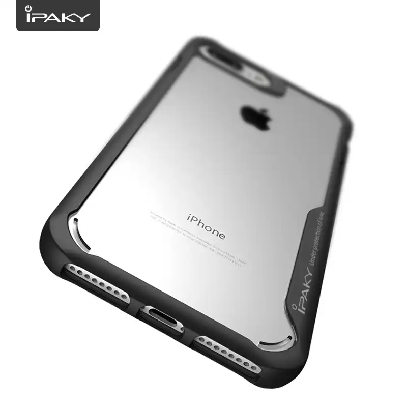 IPAKY Heavy Duty Clear Case For iPhone 7 and 7 Plus Flexible Bumper Transparent Back Case Cover For iPhone 7 Plus Crystal Case