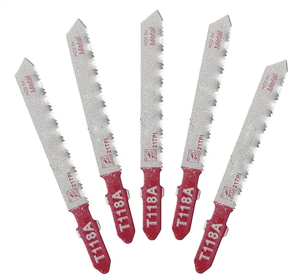 5 Pcs 77mm Set Jig Saw Blades Metal Fast Cutting For Thin Metal