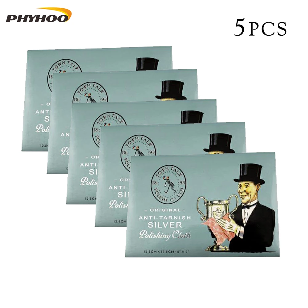 

Gold Polishing Cloth jewelry clean cloth Box 1 slice packing 5 pieces of packaging to sell wholesale Free shipping