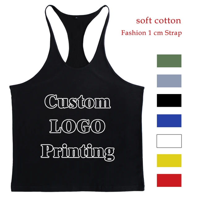 Custom Tank Top Men Singlet Muscle Shirt Fitness Sleeveless Vest Custom Tank Top Men Singlet Muscle Shirt Fitness Sleeveless Vest Bodybuilding Clothing Stringer Workout Regata Musculation