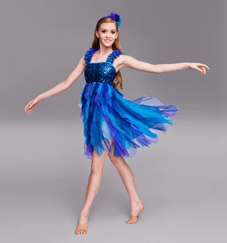 

Children's Adult Modern Ballet Dance Skirt Performance Clothing Sequins Color Yarn Skirt Costume