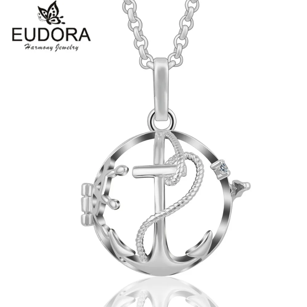 

Eudora Anchor Round Harmony Floating Cage fit for the Music Chime Ball Pendant Necklace for Women Fashion Jewelry Best Gift
