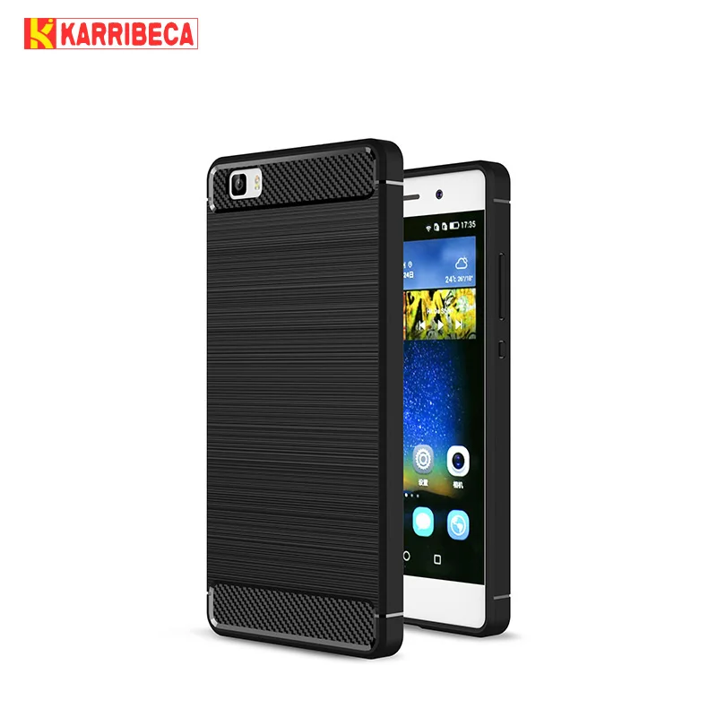 Carbon firber brushed silicone case huawei P8 P8 lite (8)