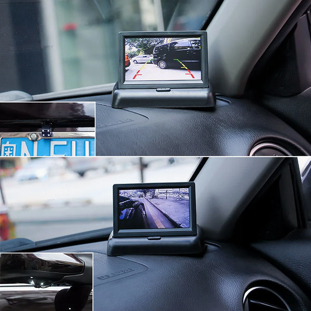 4,3 дюймов TFT цветной дисплей Складной автомобильный ЖК-монитор приборной панели экран монитор парковки для bmw ford VW Mazda jetta Toyota peugeot