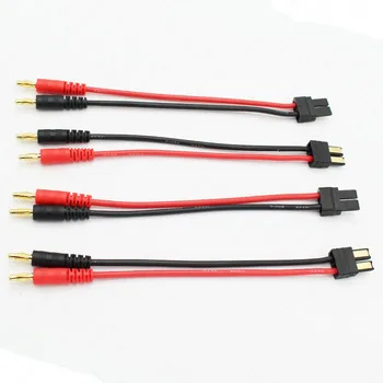 

5 pcs /Lot 4.0mm Banana Plug to high quality TRX Male Connector Adaptor Cable 14cm for Lipo Battery Balance Charging