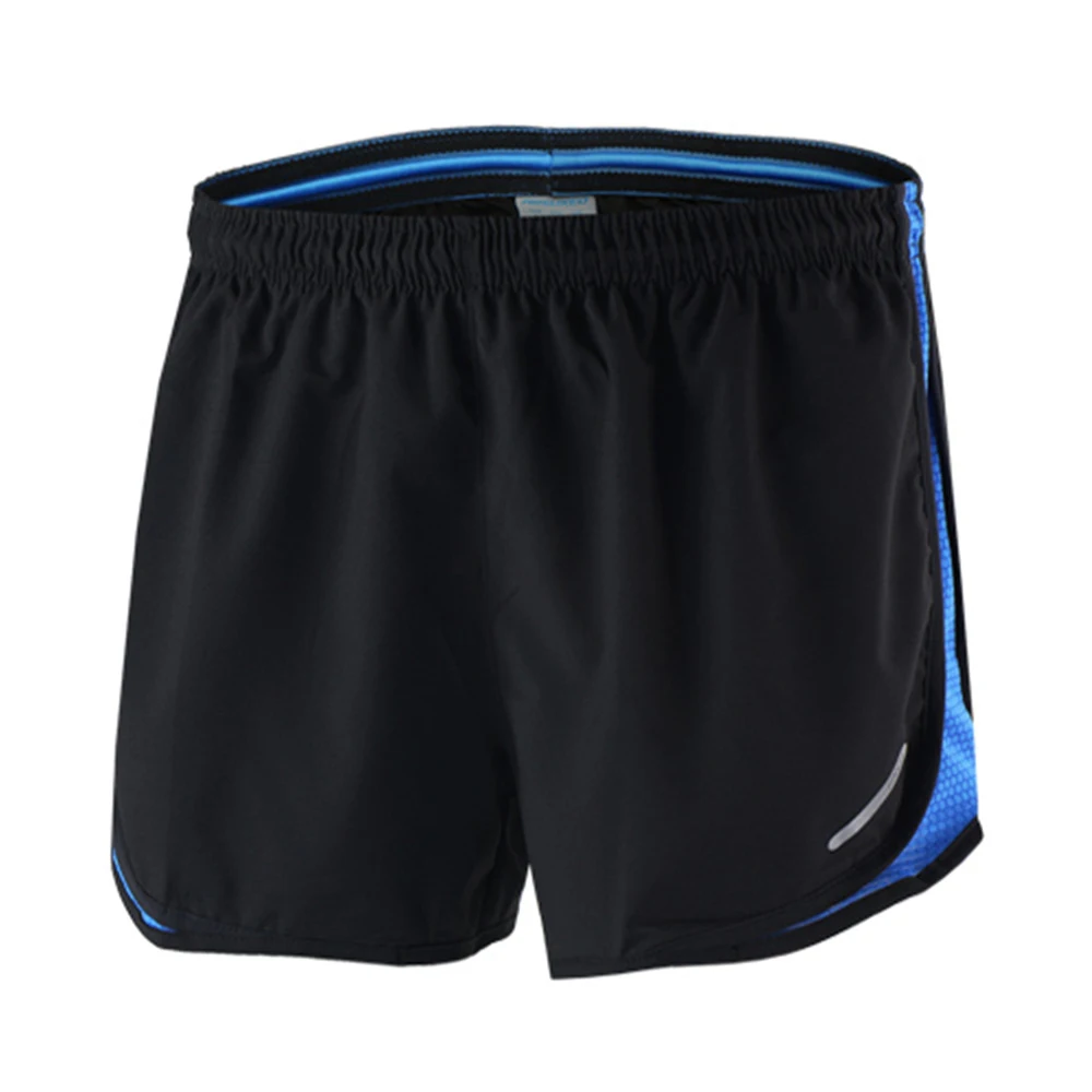 Black Blue US size ARSUXEO Мужчины Спорт на открытом воздухе шорты для бега Бодибилдинг Фитнес-тренировка для бега трусцой для баскетбола быстросохнущее нижнее белье одежда - Цвет: Black Blue US size