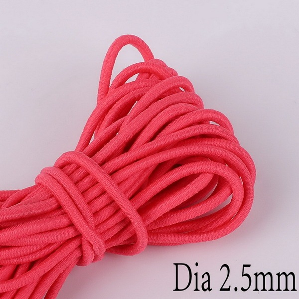 Colorful High-Elastic Cords Round Elastic Band Round Elastic Rope Rubber Band Elastic Line DIY Sewing Accessories