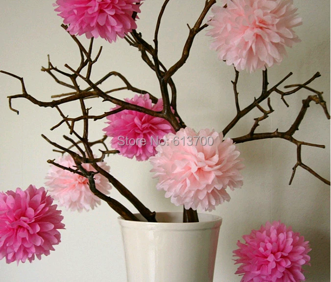 

DHL Free Shipping 200 pcs/lot 4" (10CM) Pom-Poms Paper Flower Ball-Pick Your Colors-Wedding decoration flower Party Decor Craft