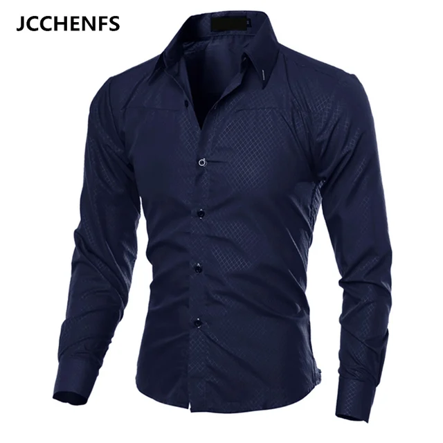 JCCHENFS 2018 Casual camisas para hombre de moda de manga