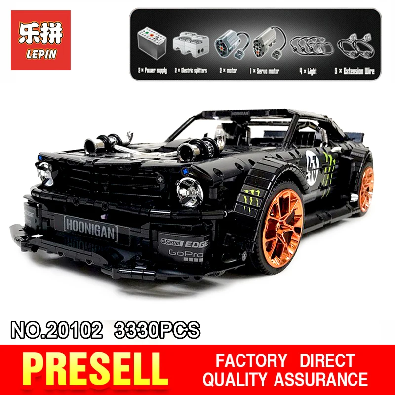 

Lepin 20102 1965 Ford Mustang Hoonicorn RTR Compatible With MOC-22970 Building Blocks Bricks Educational Toys Birthdays Diy Gift
