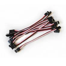 10Pcs 10cm 26AWG 10cm Male to Male JR Plug Servo Extension Lead Wire Cable for RC Quadcopter Airplane