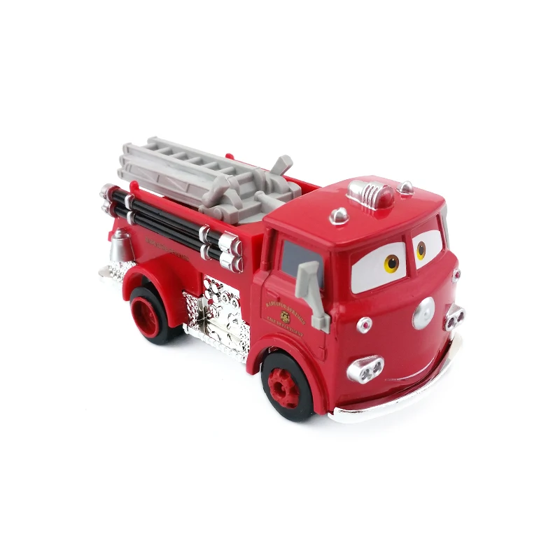 Disney Pixar Cars 2 Red Firetruck 1:55 металлический литой автомобиль Развивающие игрушки модель автомобиля для мальчиков Детский подарок на день рождения