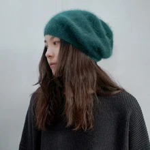 Женская зимняя женская и мужская шапка, милая плюшевая норковая кашемировая шапка, зимняя Корейская утолщенная шапка,, h1010