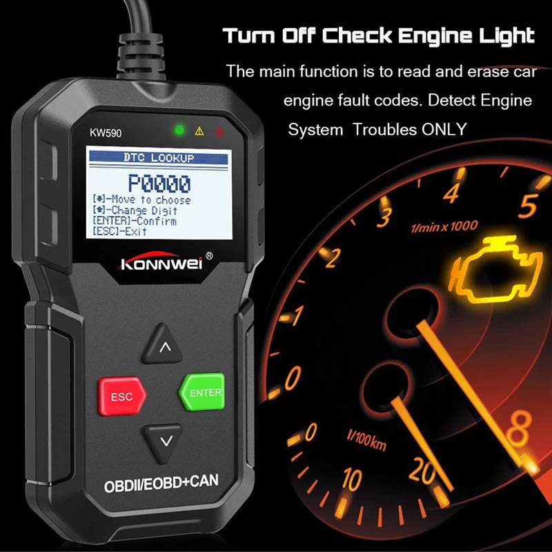 OBD2 сканер voiture Диагностика OBD автоматический диагностический инструмент KW680 считывание ясных кодов ошибок русский ELM327 сканирующий инструмент