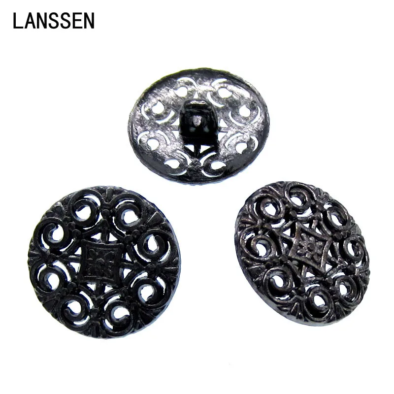 

20pcs Antique Metal Shank Buttons Engrave Flower Metal Buttons Fit Sewing Craft Scrapbooking 18.0mm
