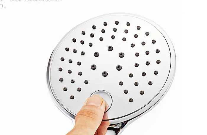 Бесплатная доставка Chrome ABS ручной душ зеркальная поверхность ручной Душ голову с держателем и трубы ванная комната экономии воды ручной душ