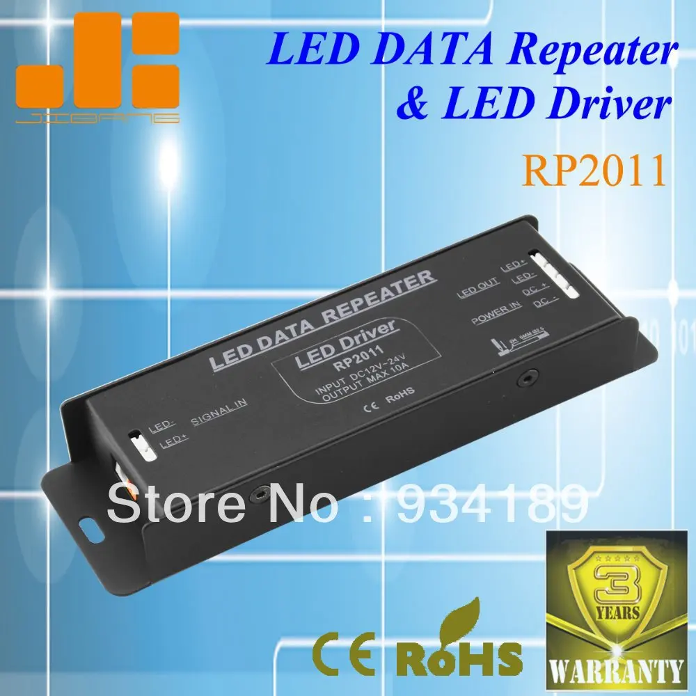 

Free Shipping LED DATA REPEATER AND LED DRIVER 1 Channel Amplifier DC12-24V Constant Voltage Single Channel <12A Model:RP2011