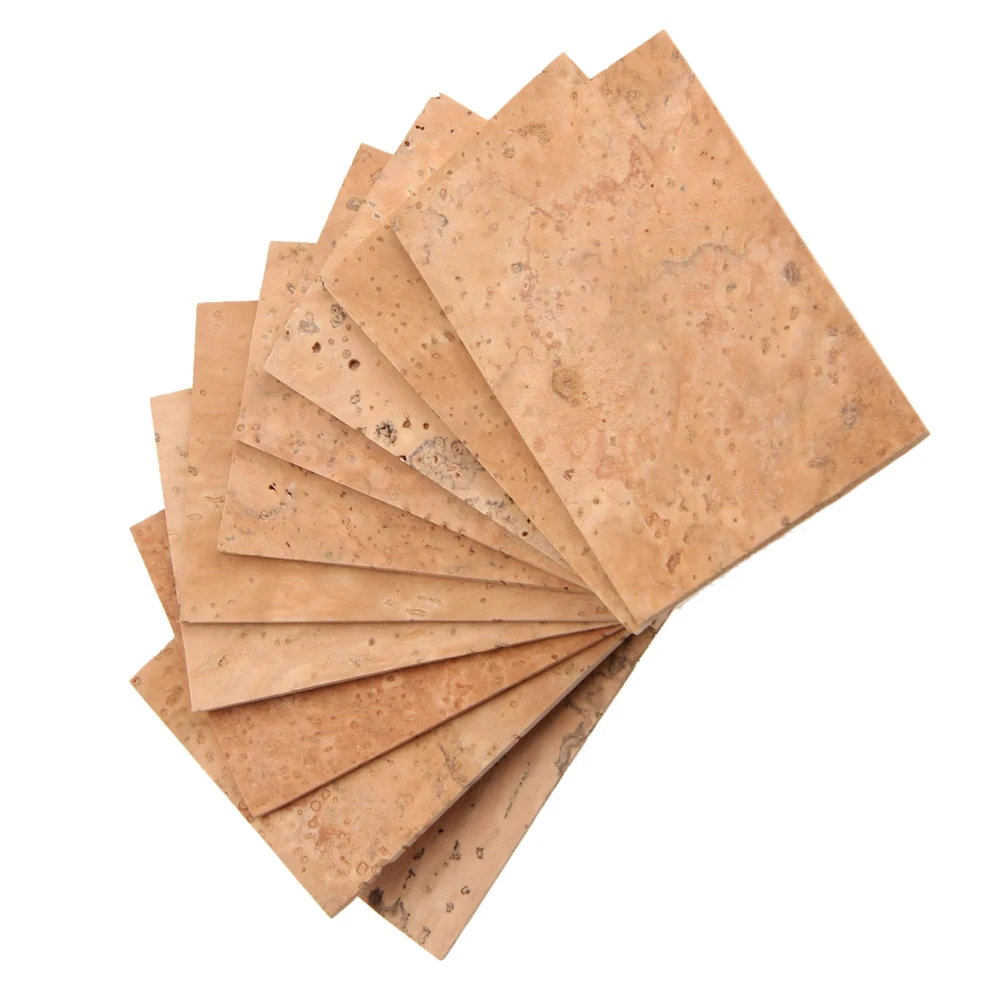 Generic 10pcs Natural Sax Neck Cork Sheet Suitable For Soprano /Tenor