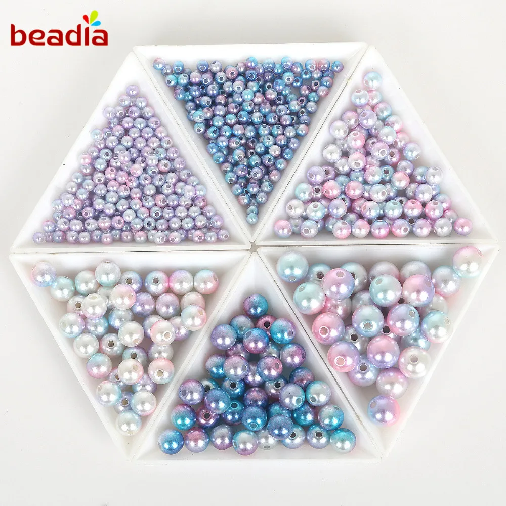 

New Arrival 4 6 8 10mm Round ABS Acrylic Pearl Imitation Plastic Pearl Beads For DIY Handmade Necklace Bracelet Jewelry Making