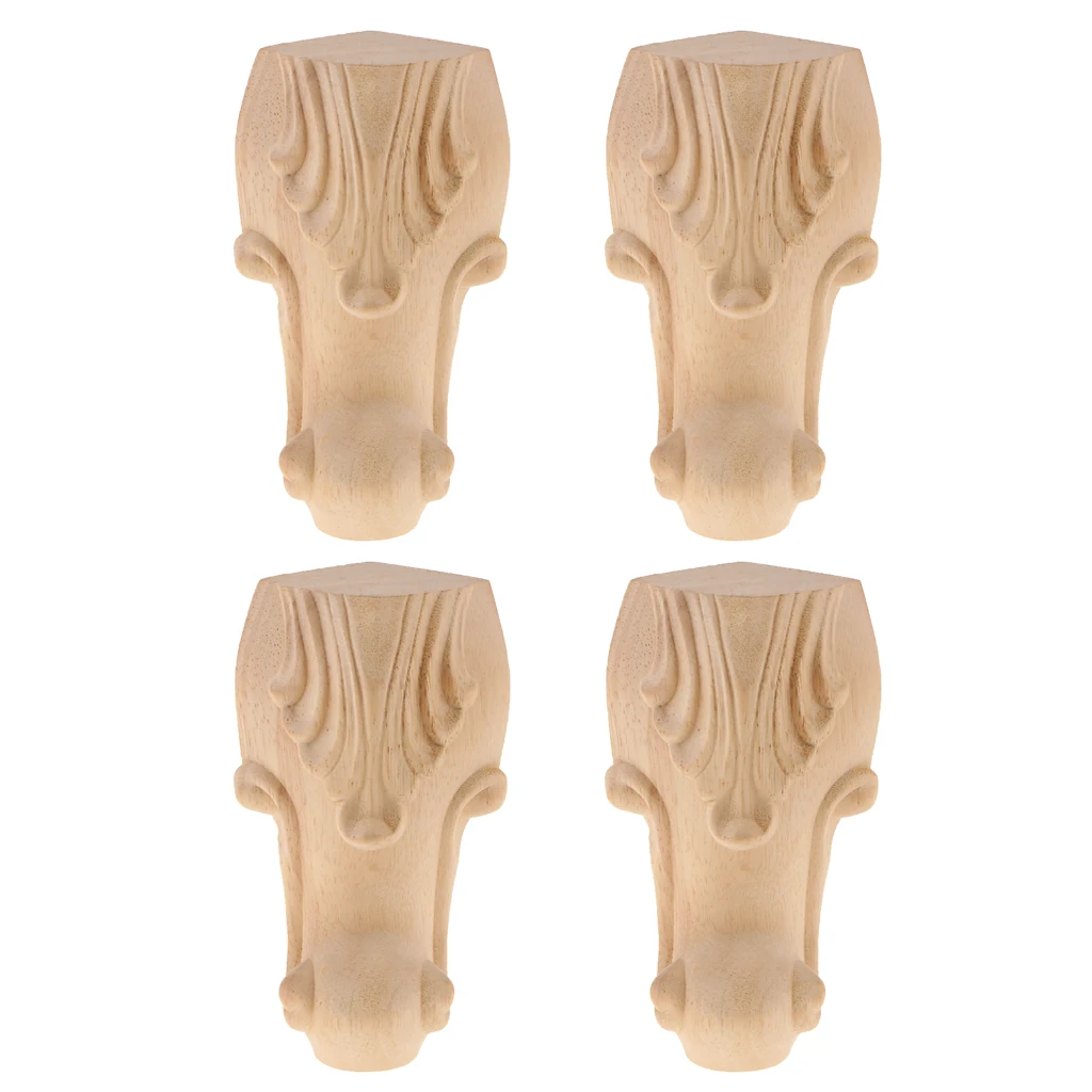

4Pcs Solid Wood Sofa Leg Anti-damp Furniture Feet for Couch Cabinet Cupboard 6x2inch