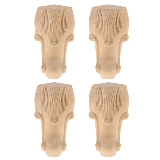 4pcs Solid Wood Sofa Leg Anti Damp Furniture Feet For Couch Cabinet 4pcs Solid Wood Sofa Leg Anti Damp Furniture Feet For Couch Cabinet Cupboard 6x2inch
