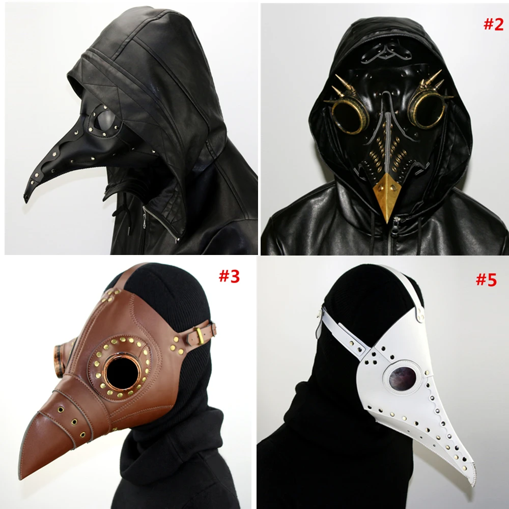 

2017 PU Leather Steampunk Steam Punk Gothic Bird Beak Mask Goggles Plague Doctor Cosplay Hallowee Role Play Costume Adult Toys