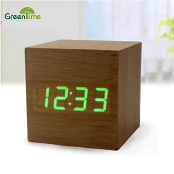 

Luminous Sound Control Desk Clock LED Light Table Clock Quartz Movement Small Digital Table Clock for Home Decor masa saati