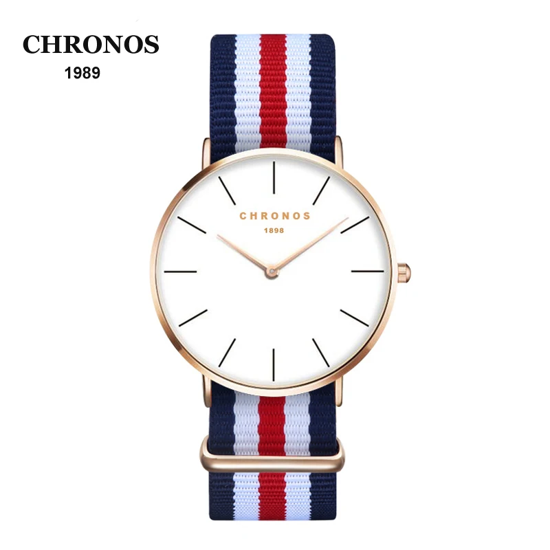 Часы CHRONOS мужские Модные часы унисекс кварцевые наручные цвета розового золота