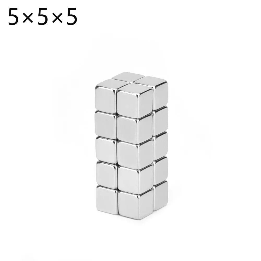 

1000pcs 5x5x5 Strong Rare Earth Block square Neodymium Magnets 5x5x5mm Permanete 5*5*5