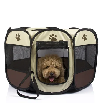 

TECHOME Pet Tent Portable Playpen Dog Folding Crate Doghouse Puppy Pen Soft Kennel New Cat Cage 2020 Hot Sale