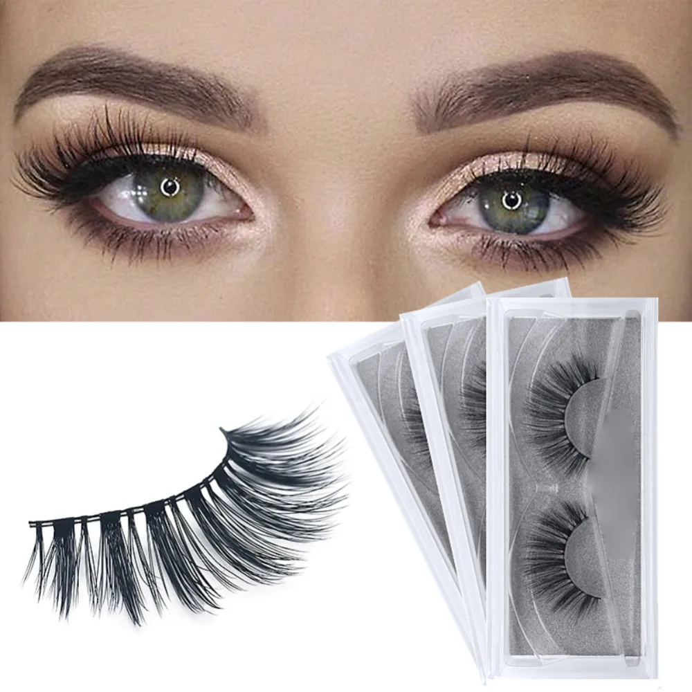 1Pair 3D Mink Eyelashes Luxury HandMade Long Lasting Volume Lash