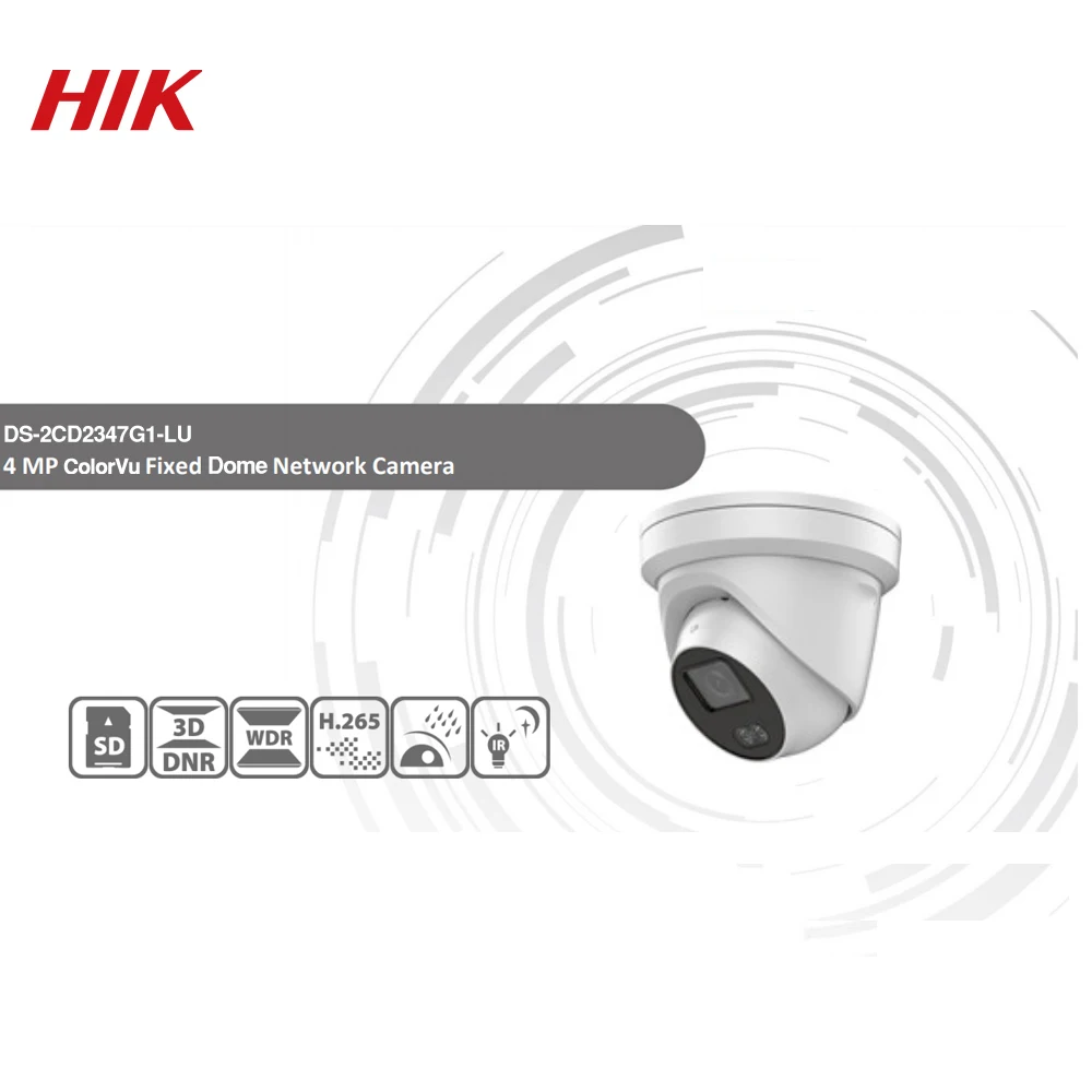 Hikvision ColorVu оригинальная ip-камера DS-2CD2347G1-LU 4 МП метка сети POE ip-камера H.265 CCTV камера; sd-карта слот