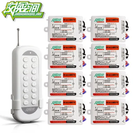 

JD211A1N8 Hesunse Eight Ways Digital RF Wireless Remote Control Switch 220V 8Ch Receivers And 1 Transmitter 110V 433mhz