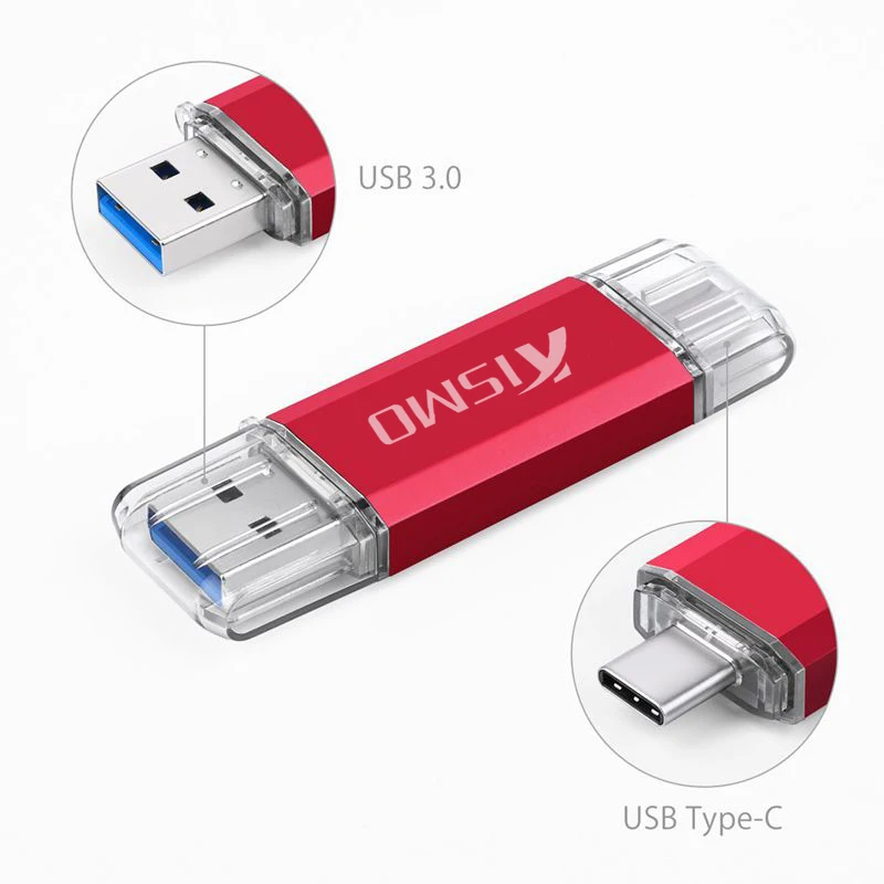 Kismo USB 3,0 Тип-c флеш-накопитель 8 Гб оперативной памяти, 16 Гб встроенной памяти, 32 ГБ, 64 ГБ, Тип-c USB флеш-накопитель USB 3,0 Тип-C USB флэш-накопитель для samsung S8 S9 huawei p10 20