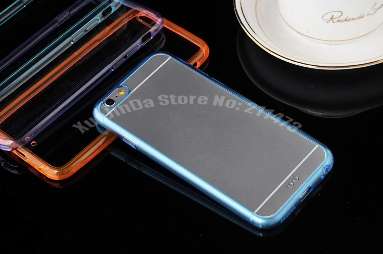 Claro de Tpu para Iphone 2 em 1 4.7 de Polegada de Telefone Tpu + Capa Lote Fino Colorido Transparente Case 6 Voltar Dura pc Via Dhl 100 Pçs - 6 Caso de telefone & Covers
