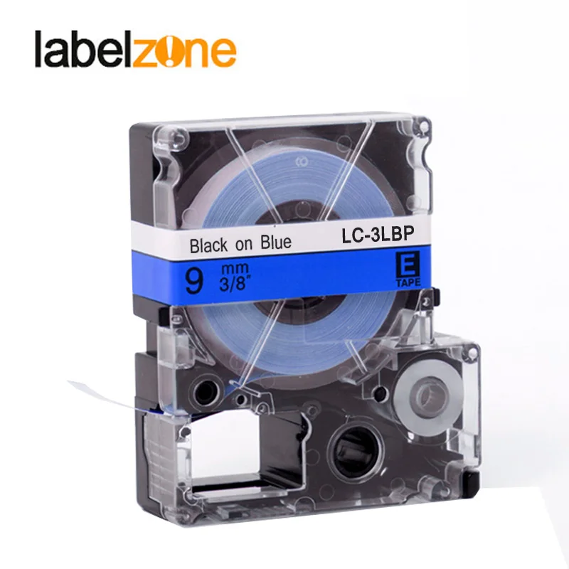 9mm 검정색 호환 엡손 LC-3LBP/SC9BW 라벨 테이프 강력한 접착 라미네이트 lc3lbp lc 3lbp 라벨 리본