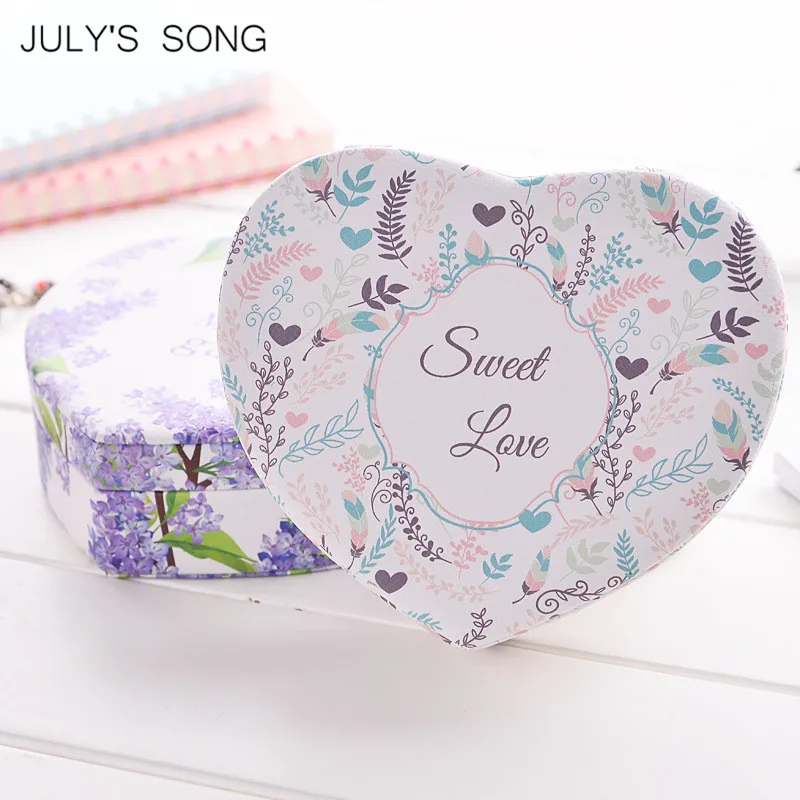 JULY'S SONG Love шкатулка-органайзер для ювелирных изделий, кожаный косметический чехол для хранения ювелирных изделий, контейнер для путешествий, шкатулка для украшения