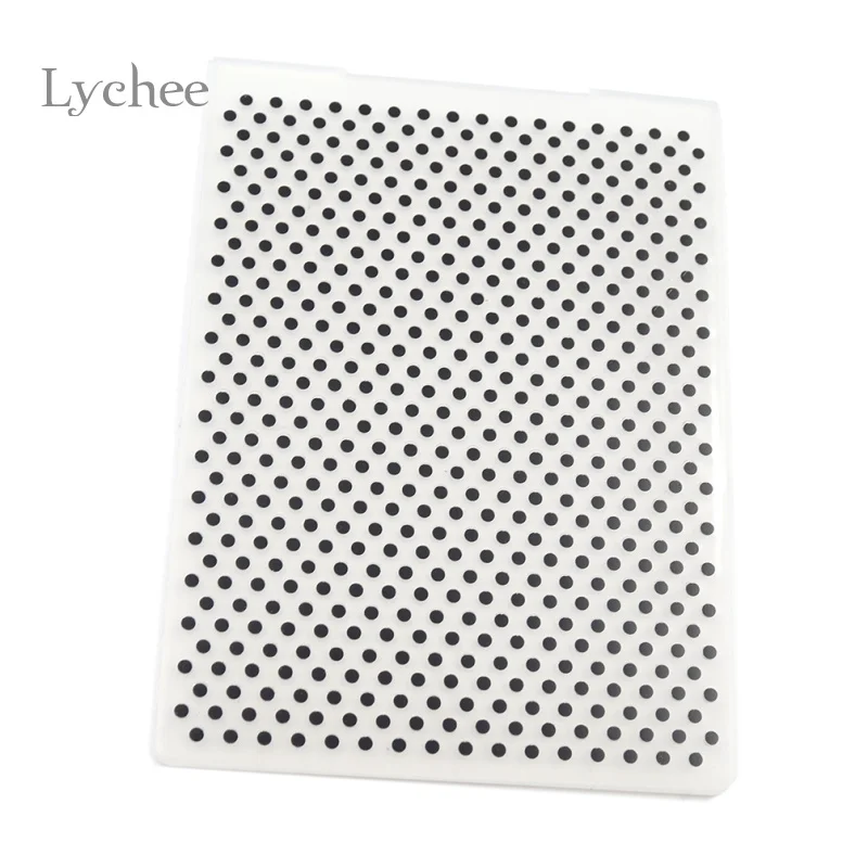 

Lychee Plastic Embossing Folder For Scrapbook DIY Album Card Tool Plastic Template Stamping Round Dot Pattern