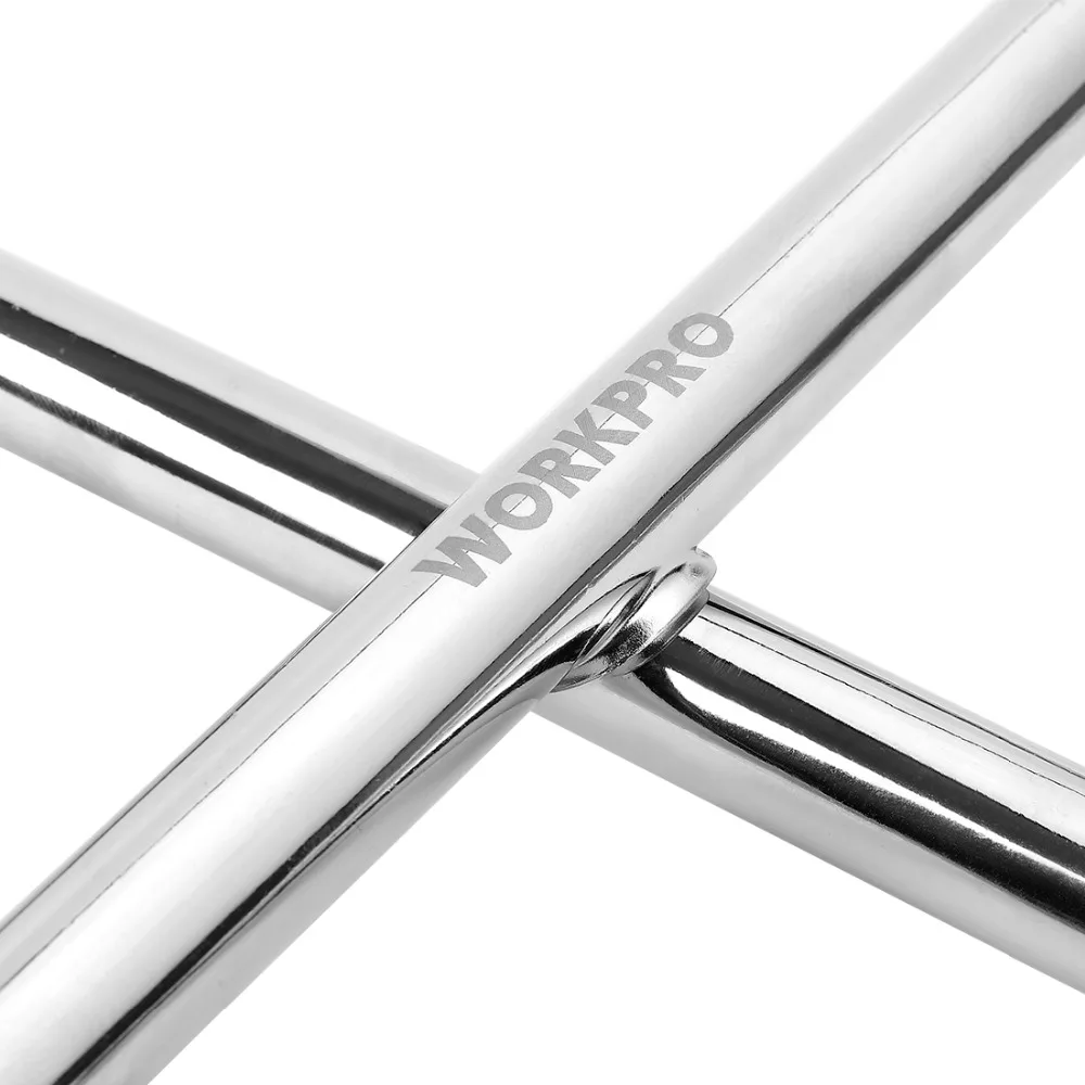 WORKPRO Car Repairing Wrench Cross Socket Wrench Auto Tyre Remover Mounting Spanner 11/16 inch  3/4 inch  13/16 inch  7/8 inch 