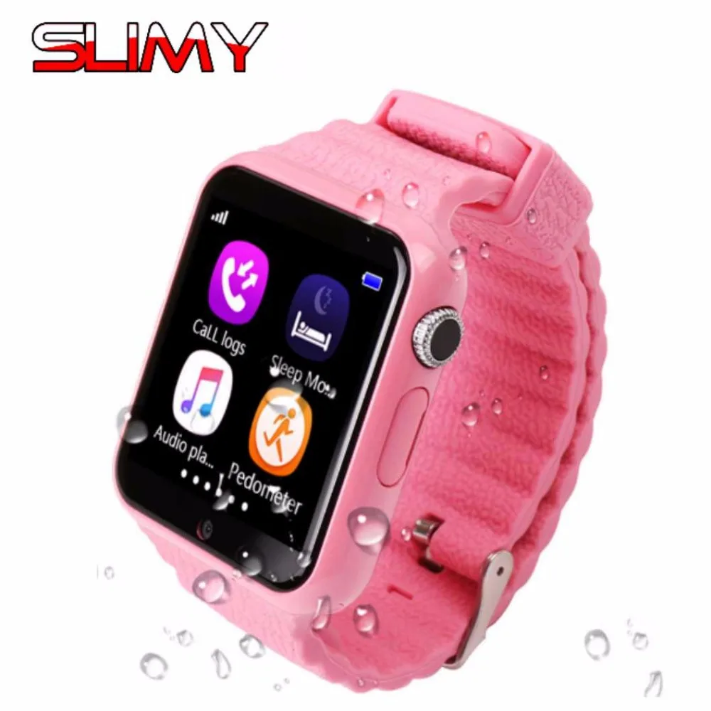 

Slimy Baby Smart Watch V7K Children Kids Security Safety GPS Location Finder Tracker Waterproof Phone Call SOS for IOS Android